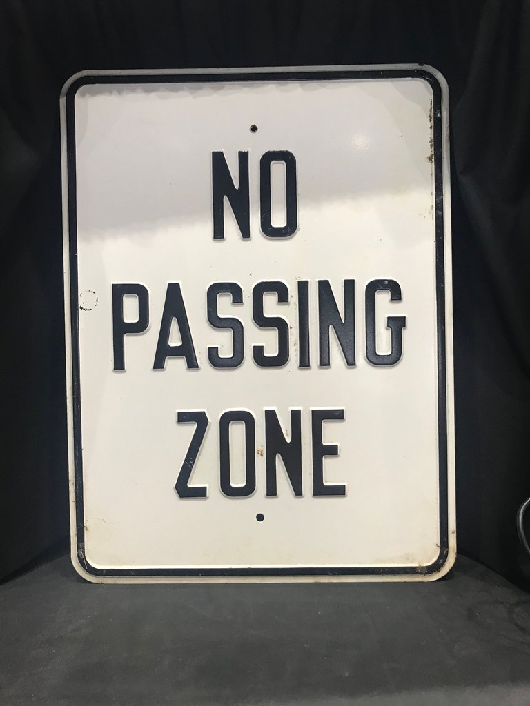  No Passing Zone Sign 
