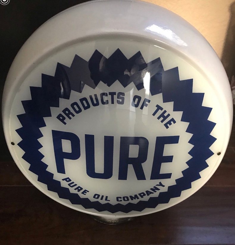  Glass Globe Pure Oil Co