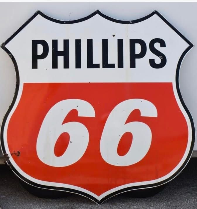 1959 Phillips 66 Porcelain Shield Sign