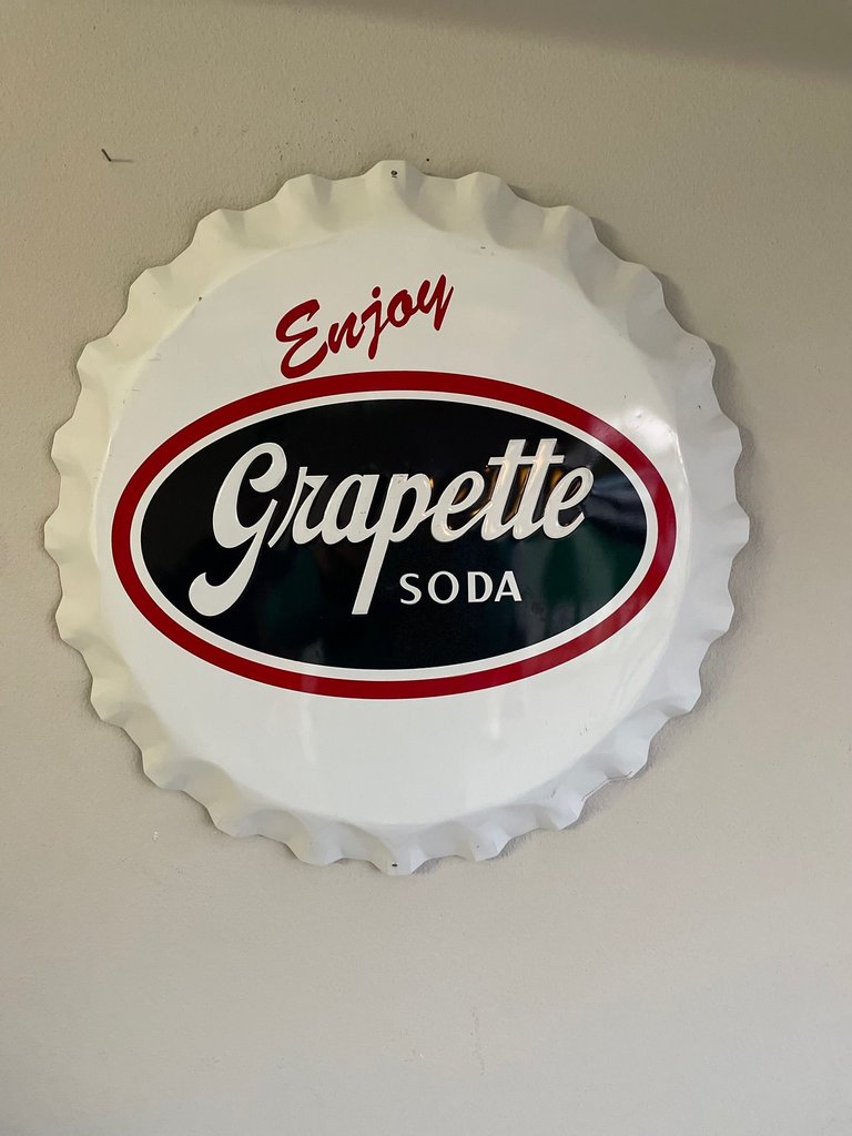  Grapette Bottle Cap Sign 