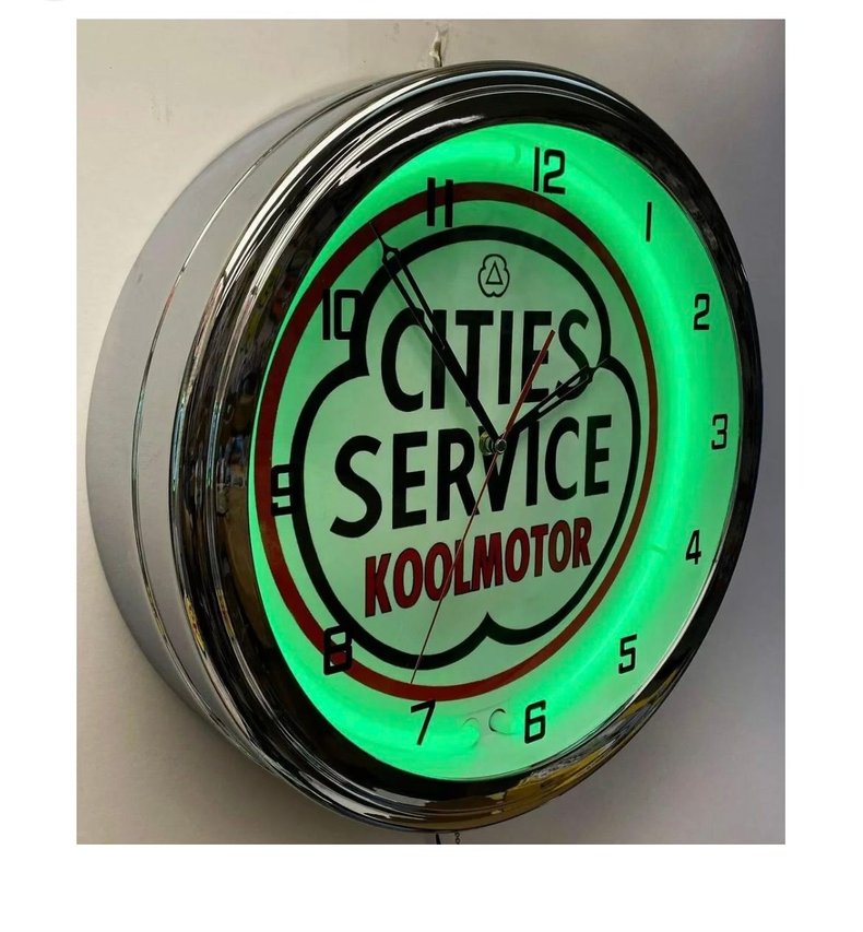  Cities Service Neon Clock