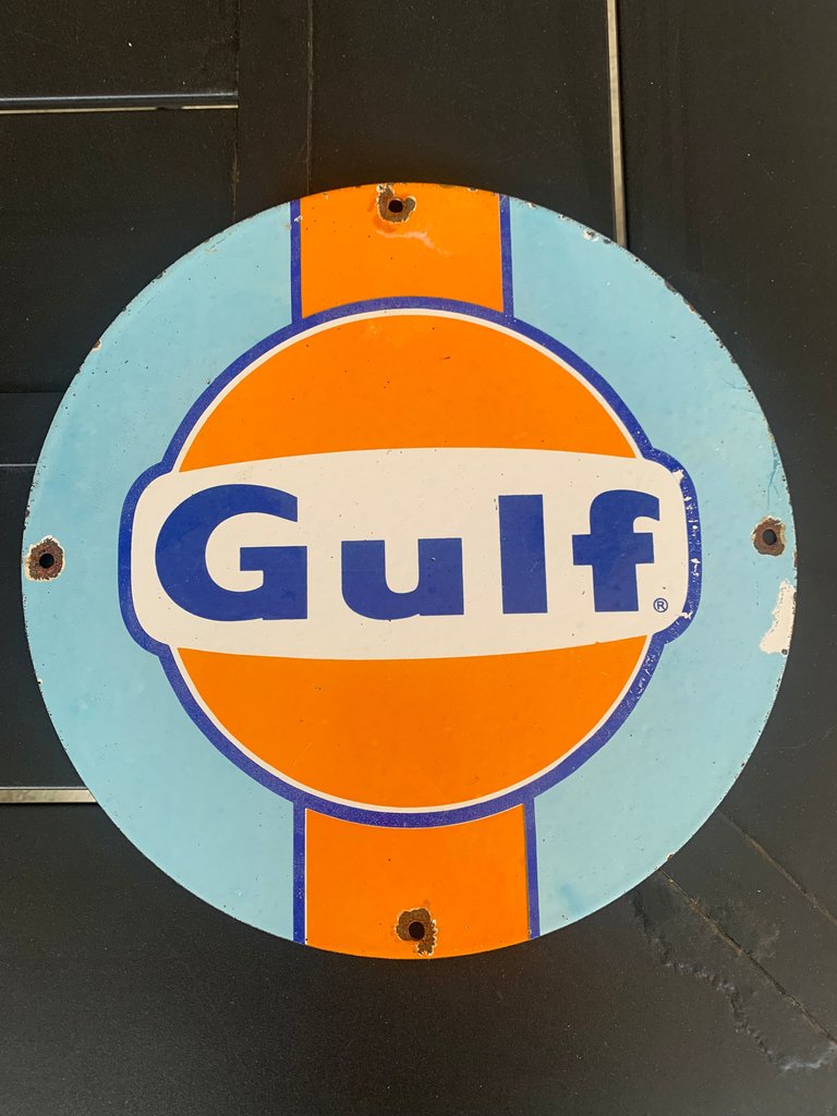 Gulf Porcelain Sign