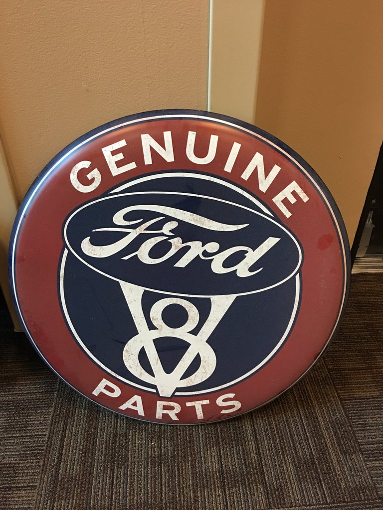  Genuine Ford V8 Parts Button Sign 