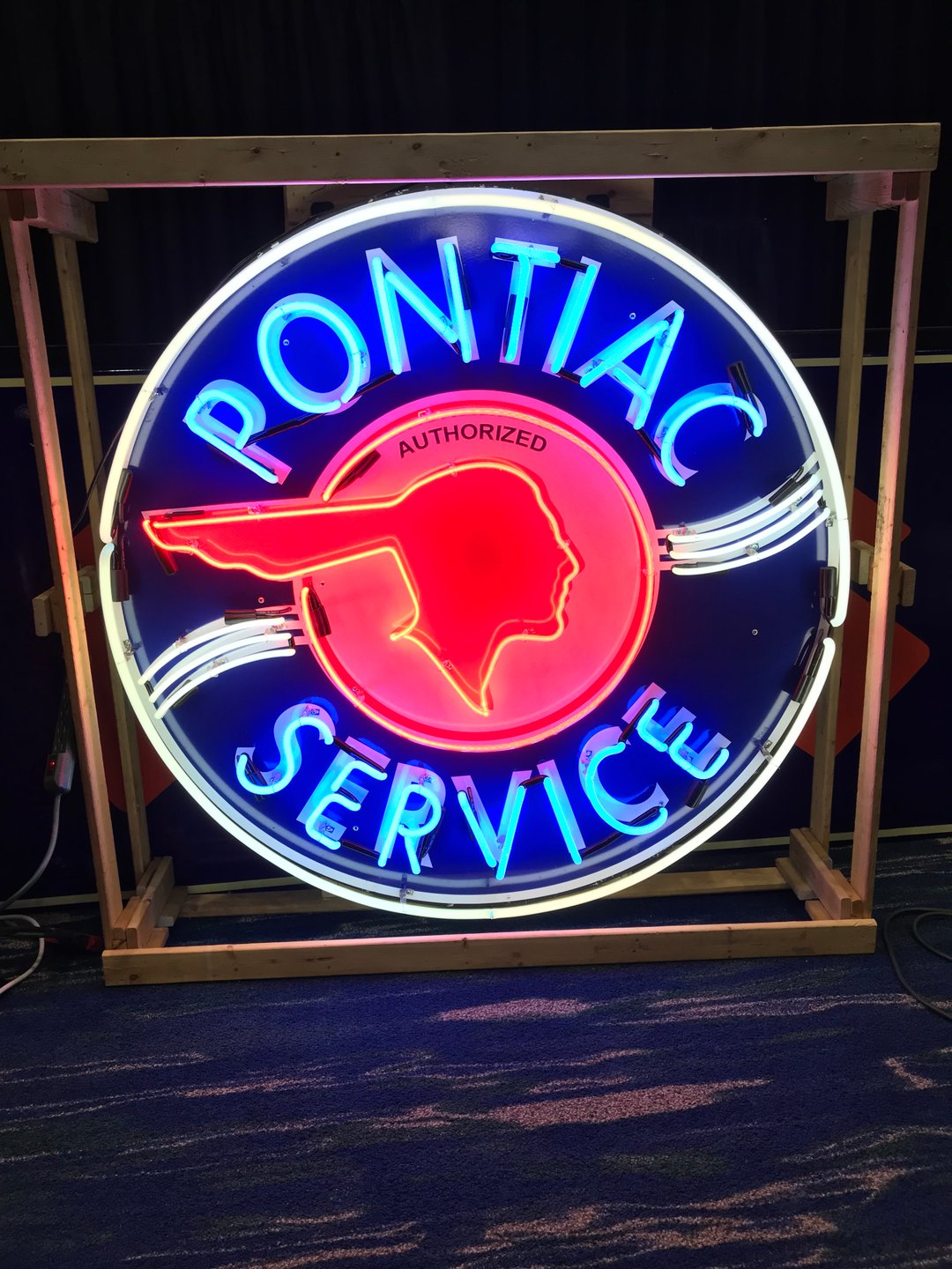 Pontiac neon sign