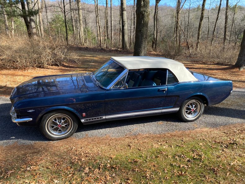 1966 ford mustang convertible blue