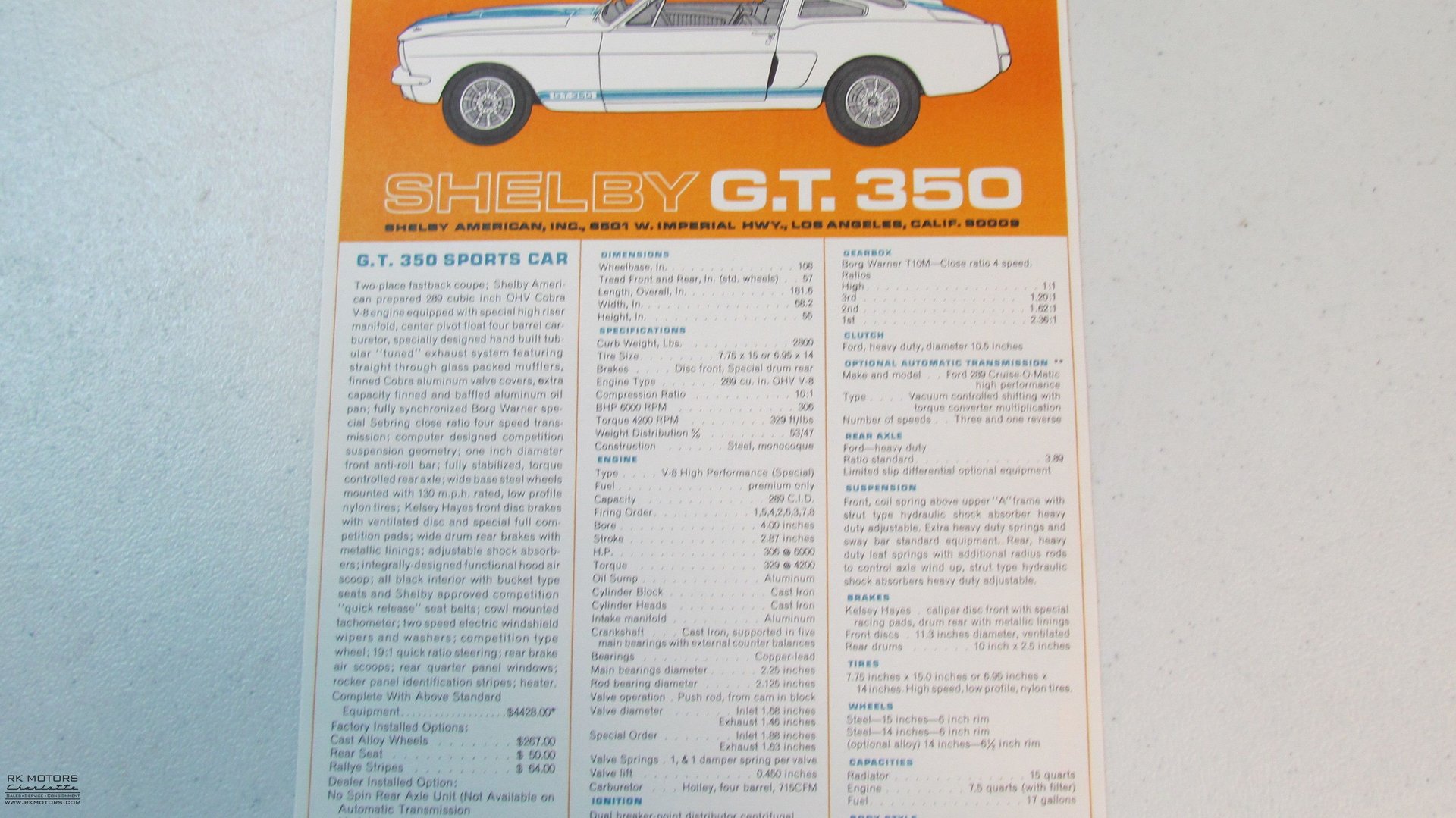 For Sale 1966 Shelby GT350SR