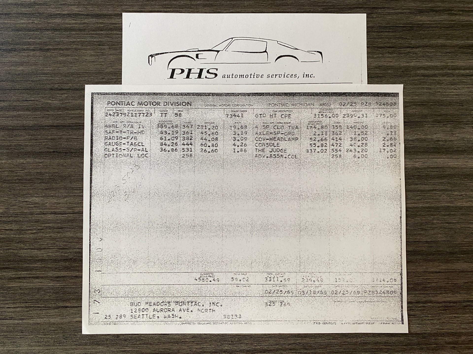 For Sale 1969 Pontiac GTO