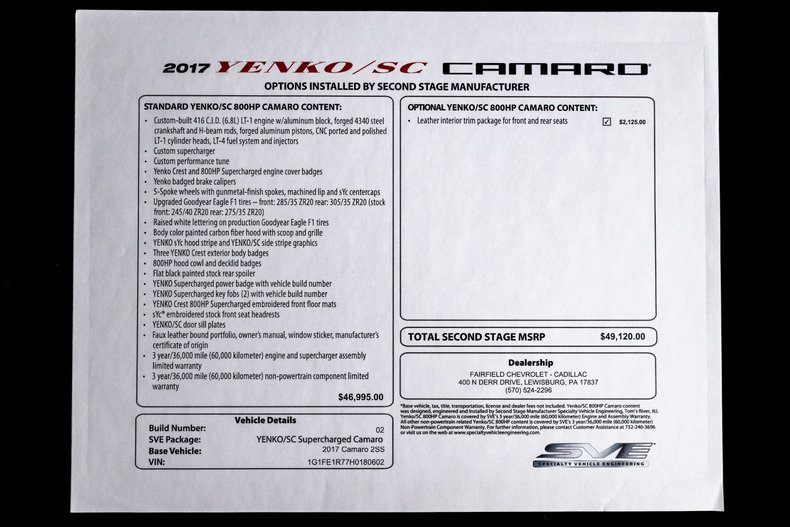 For Sale 2017 Chevrolet Camaro