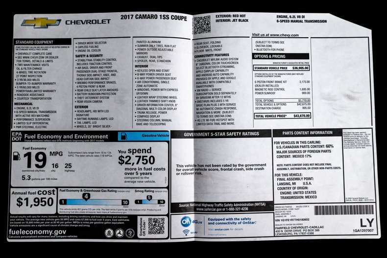 For Sale 2017 Chevrolet Camaro