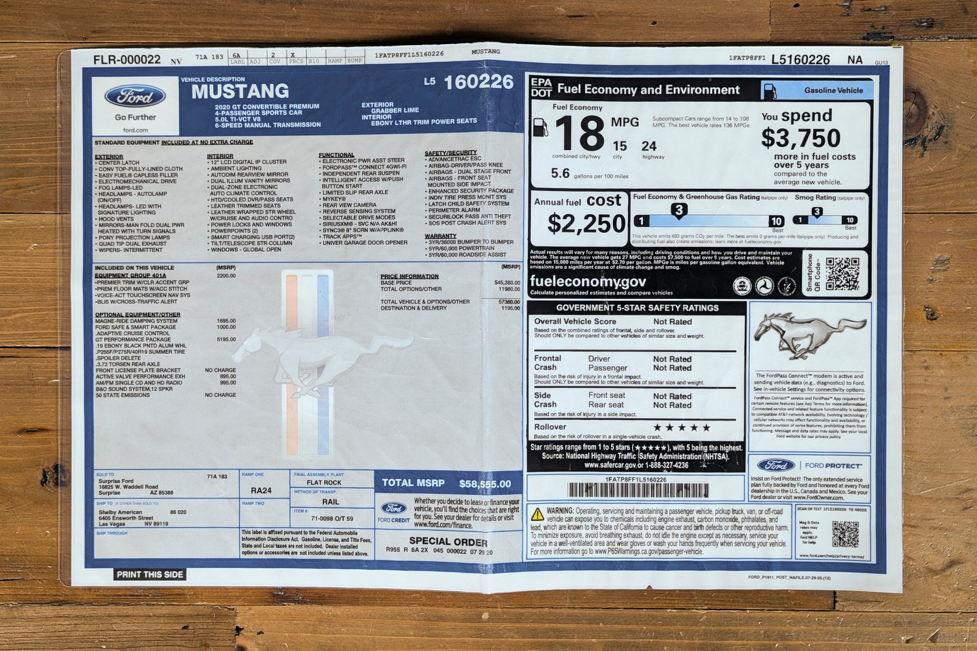 For Sale 2020 Ford Mustang