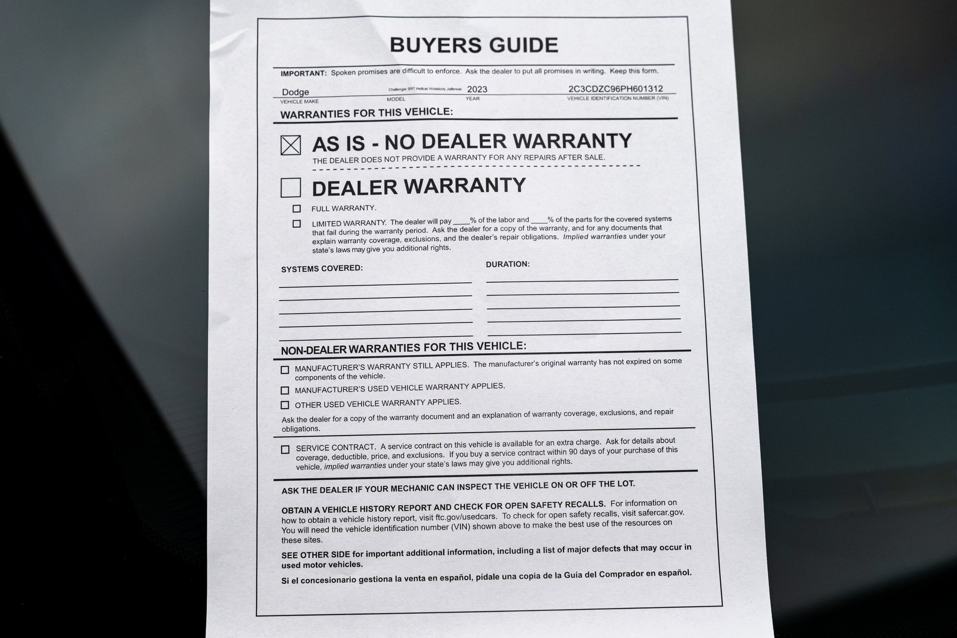 For Sale 2023 Dodge Challenger