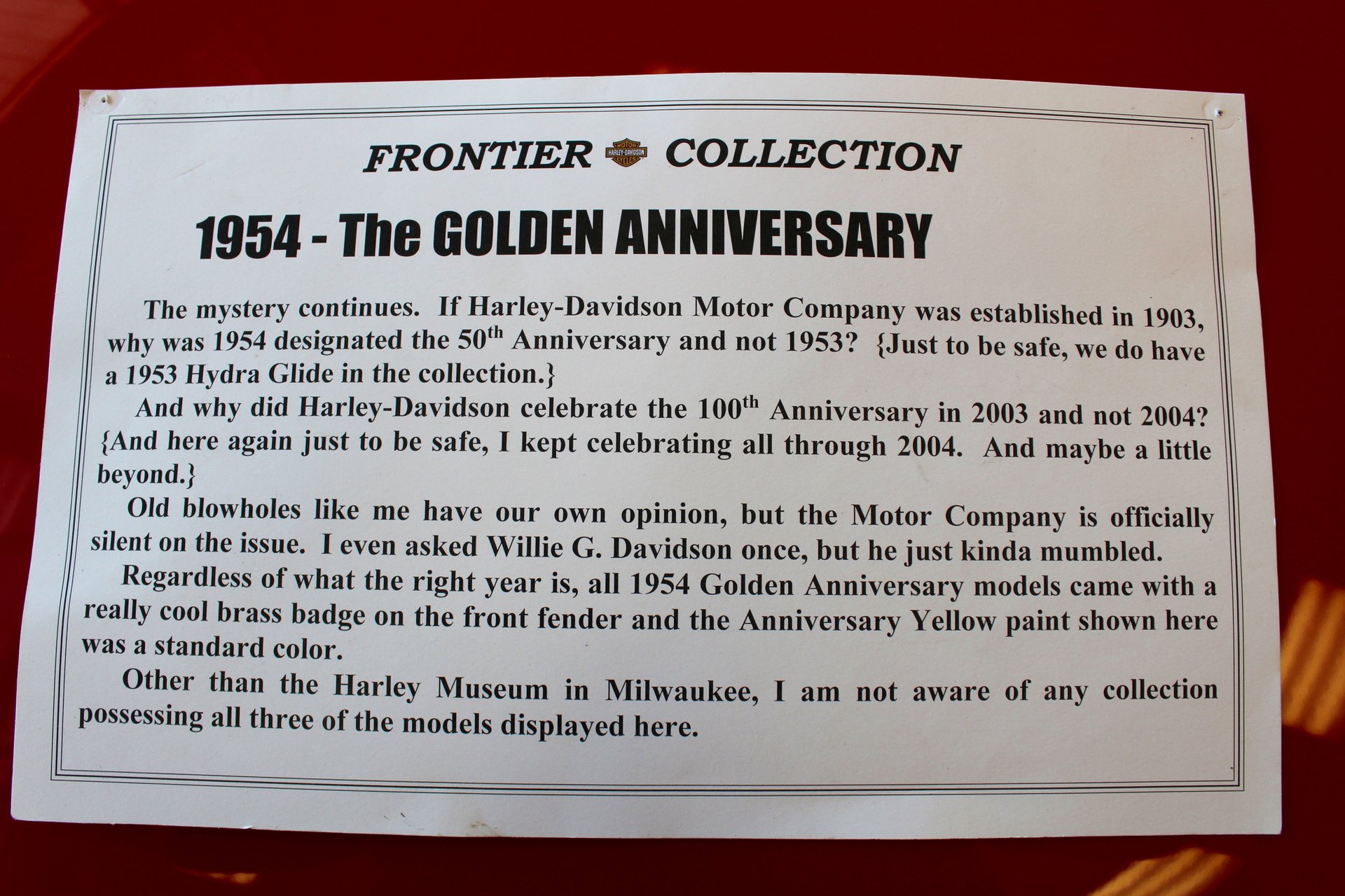 For Sale 1954 Harley-Davidson FLE