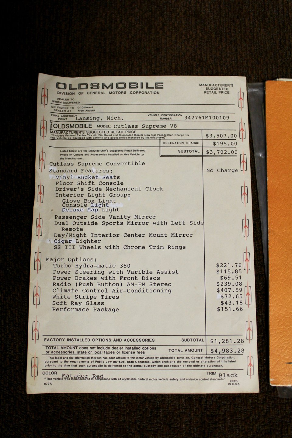 For Sale 1971 Oldsmobile Cutlass Supreme