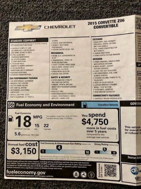 For Sale 2015 Chevrolet Corvette Special Ed