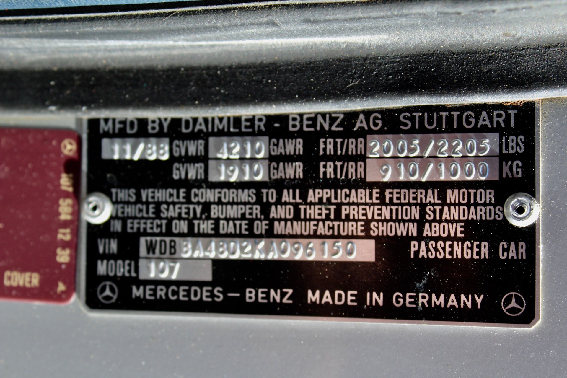 For Sale 1989 Mercedes-Benz SL560