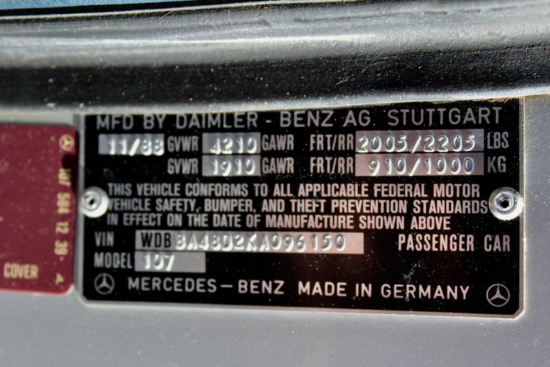 1989 mercedes benz sl560
