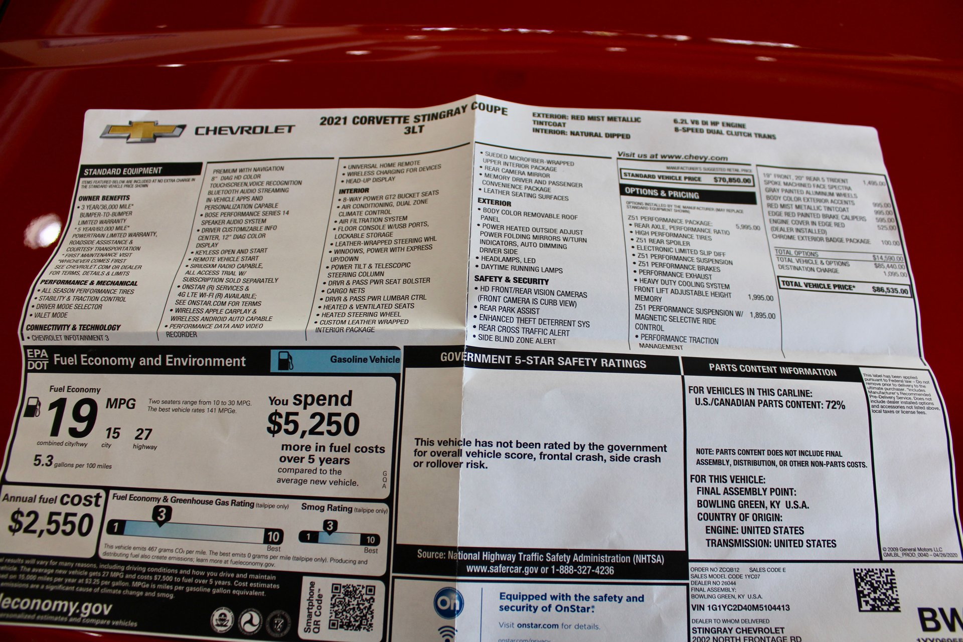 For Sale 2021 Chevrolet Corvette Stingray