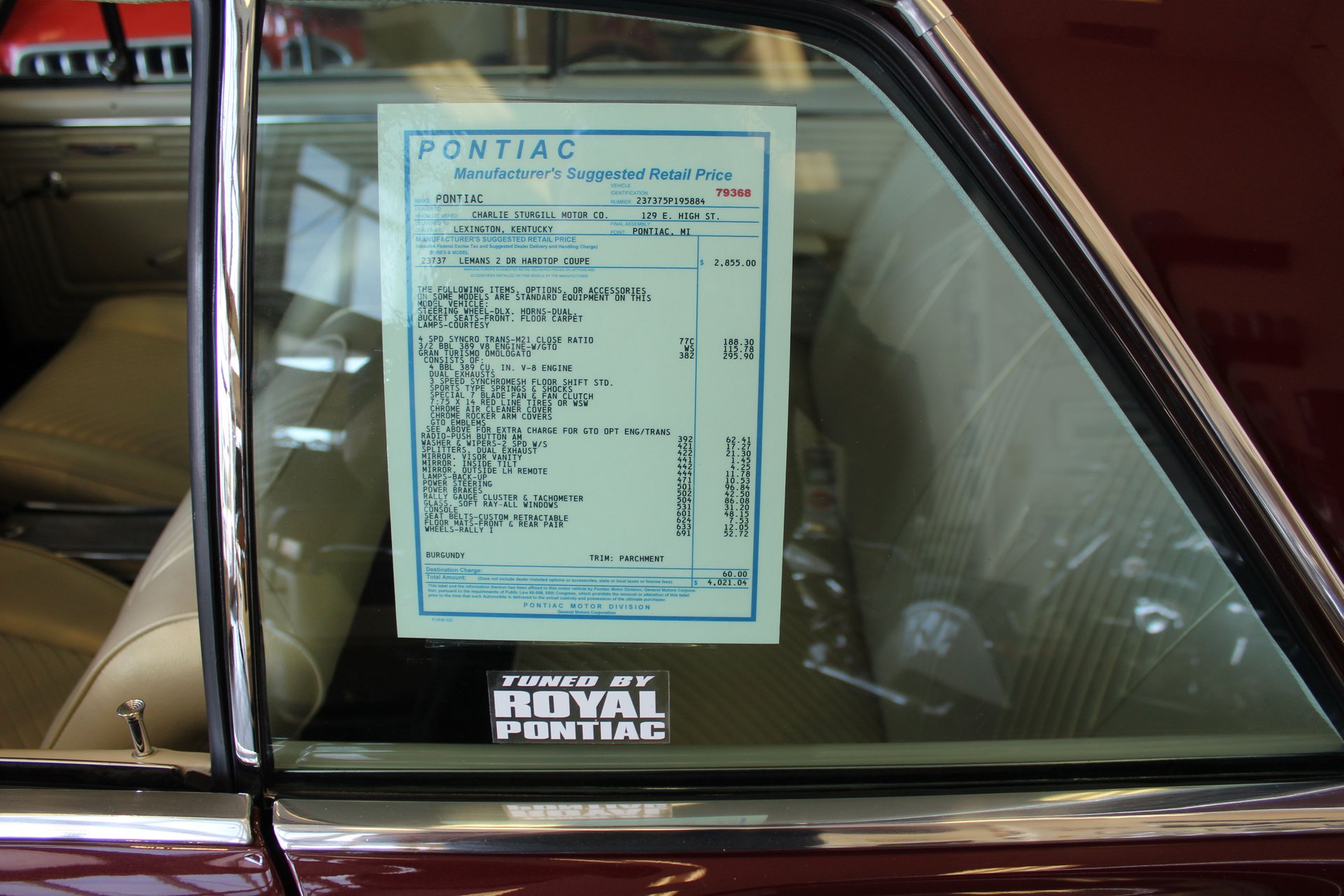 For Sale 1965 Pontiac Royal Bobcat GTO
