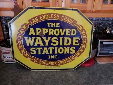 1926 Wayside SVC Sign