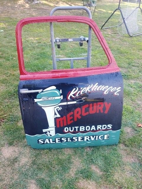  1950s Mercury Outboard Sales And Service Truck Door