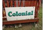  1940s Colonial Gasoline 2 Sided Porcelain Sign