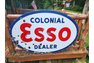  1930s Esso Colonial Dealer Porcelain Sign