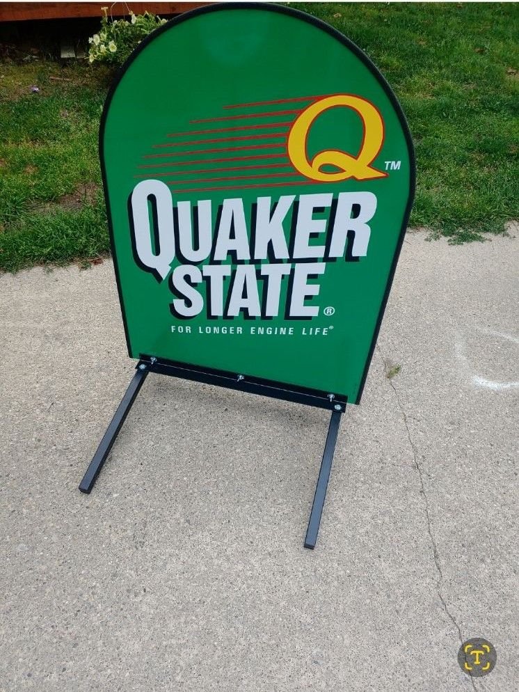  1980s Quaker State Curb Sign