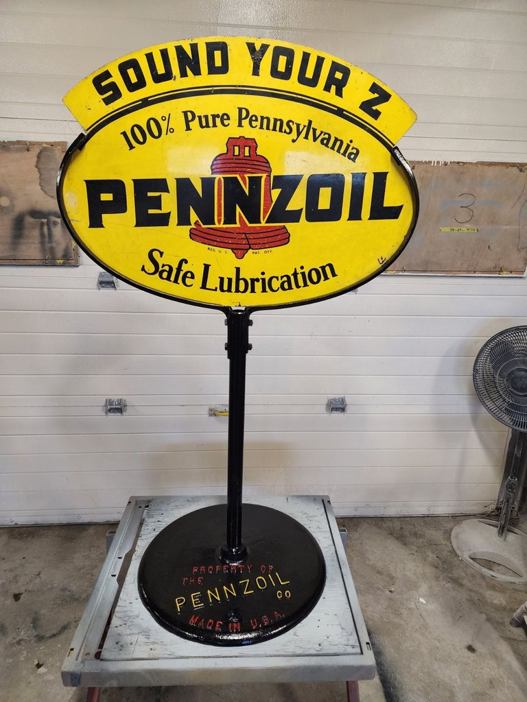  1940s Pennzoil Curb Sign