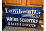  1950s Lambretta Scooter Sales & Service Tin Sign