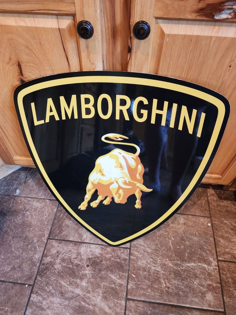  Lamborghini Die Cut Metal Sign