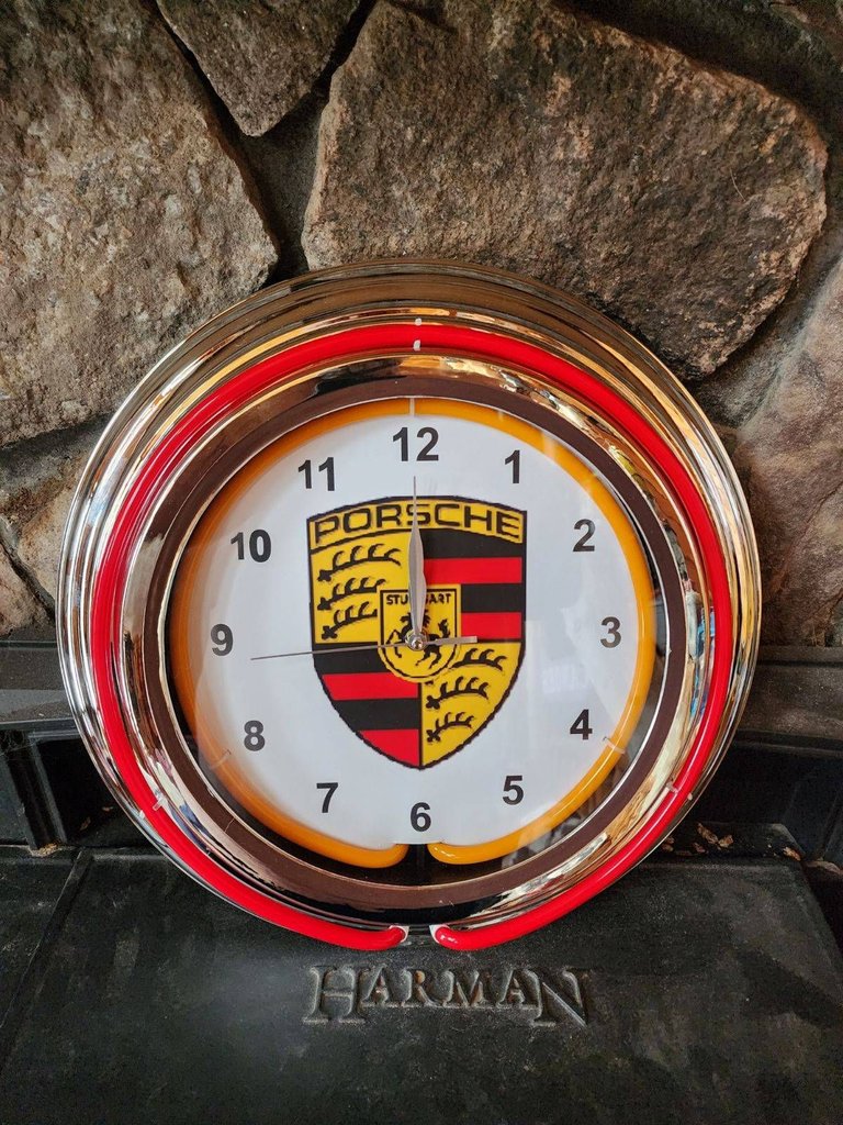  Porsche Neon Clock