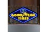  Goodyear Tires Diamond Neon Sign in Shaped Steel Can