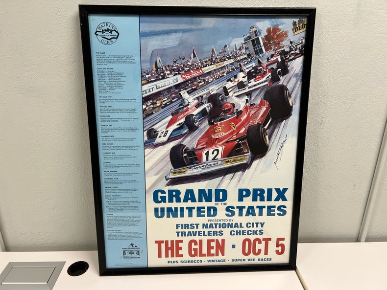  Inaugural United States Grand Prix Poster Signed by Randy Owens