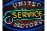 RARE UNITED MOTORS SERVICE NEON SIGN
