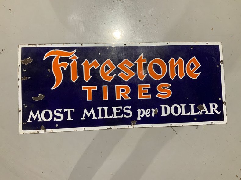 Original Porcelain Firestone Tires sign
