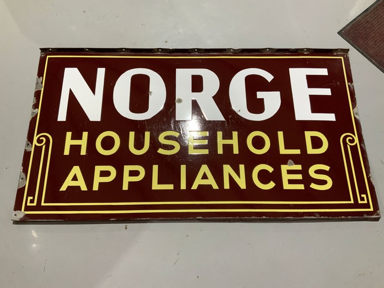 Original Norge Appliance Display sign