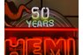 50 Years of Hemi Dealer neon sign