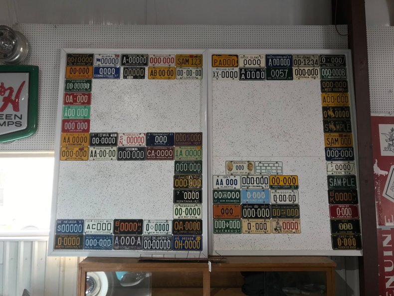 Original Sample license plate collection 1957 Museum Quality 74 Plates