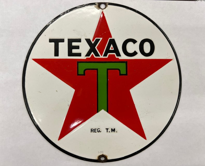 Texaco Round Sign