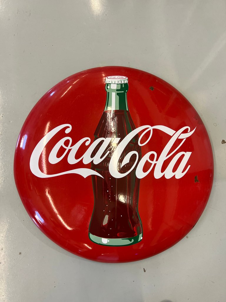 Big porcelain Coke button original