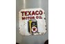 Original Texaco Porcelain Clean Clear Motor Oil sign