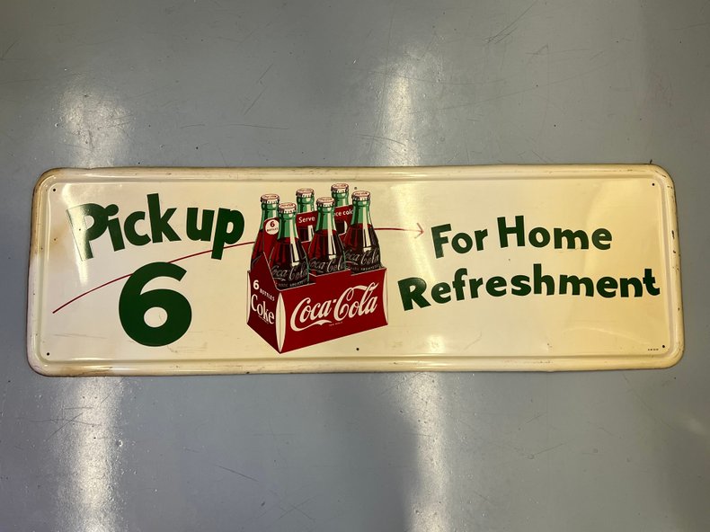 Rare Bring home a six pack Coke sign