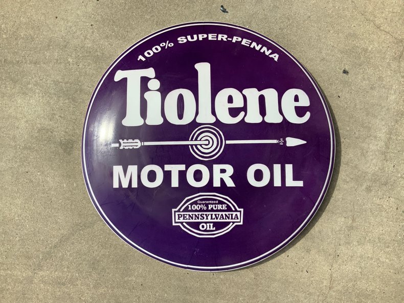 Original Tiolene Oil sign