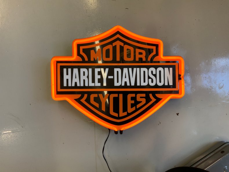 Plastic Harley-Davidson Motorcycles Sign with Light Up Border
