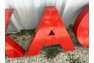 TEXACO RED PORCELAIN LETTERS SIGN