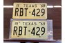 Vintage NOS Unissued 1969 TX License Plates RPT 429