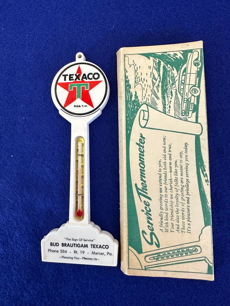 Texaco Advertisement Thermometer NOS with original box