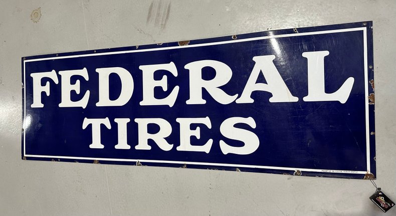 Vintage Federal Tires Porcelain Sign
