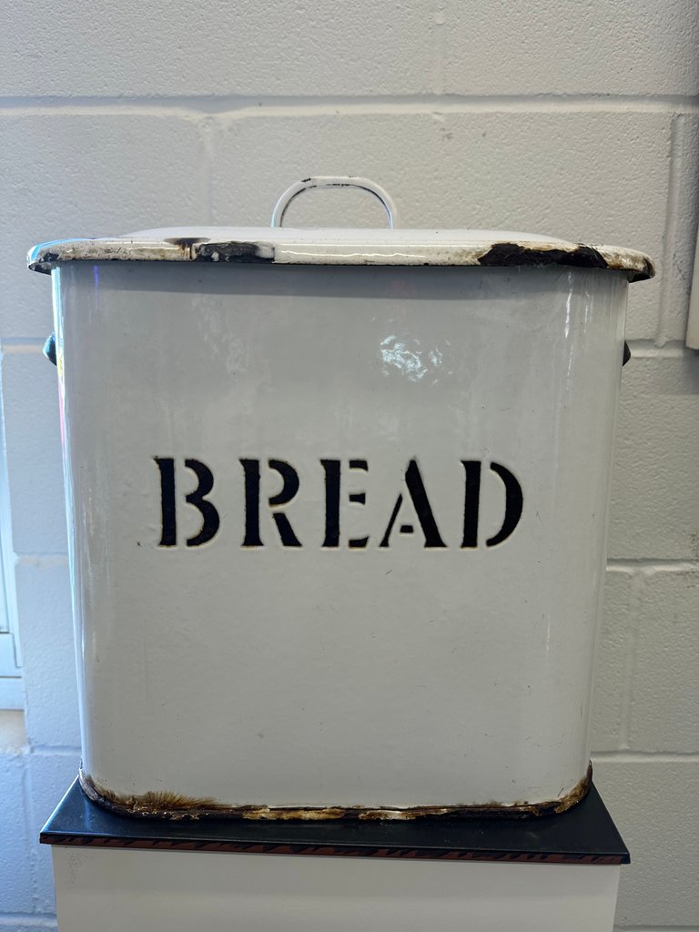 Antique Porcelain Bread Box