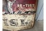 Fisk Tires Time To Re-Tire Die Cut Embossed Tin Sign